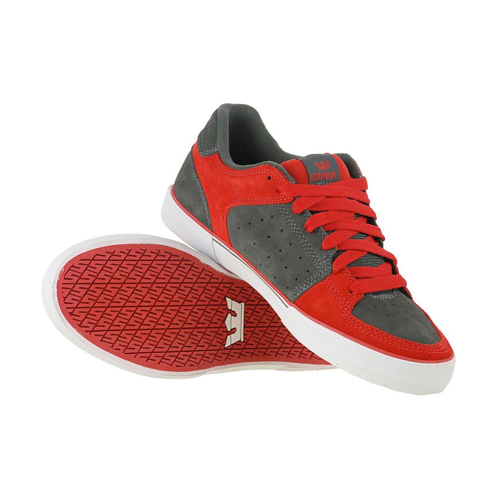 Baskets Basses Supra EE Vega Rouge Grise Red/Grey Homme | IEZ-62966340